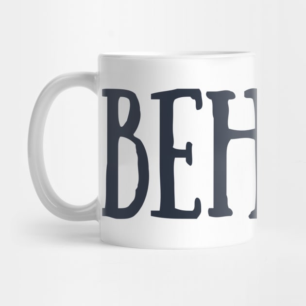 Behave Typography Inspirational Word Retro Black by ebayson74@gmail.com